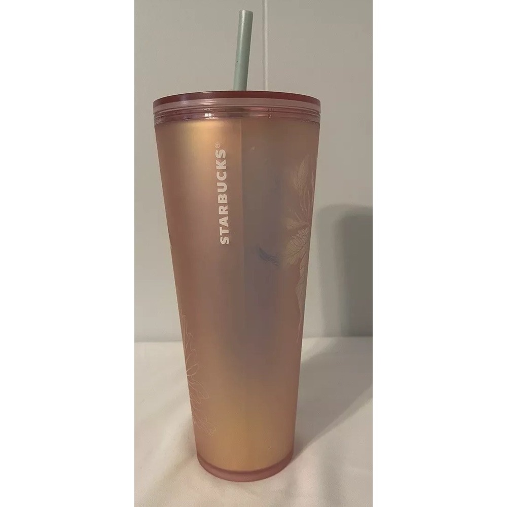 Starbucks Copper Rose Gold Mermaid Siren Soft Touch Tumbler Venti/24‎ Oz
